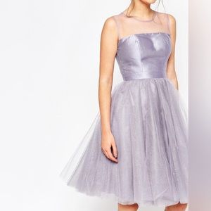 Chi Chi London petite sparkle tulle prom dress.